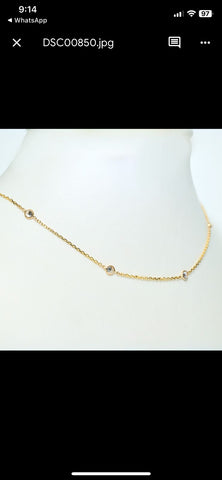Diamond by the yard style necklace