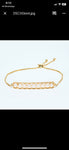 Adjustable pearl bracelet yellow gold