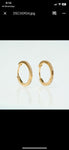 Yellow gold w-diamond hoops