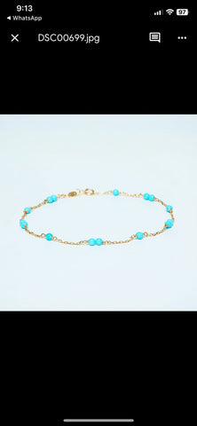 Turquoise chain bracelet