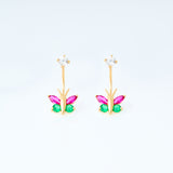 Color butterfly earrings