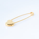 Yellow Gold Heart pin