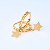 Dangling star hoop