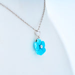 Turquoise flower set earrings and necklace