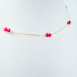 Ruby and chain necklace