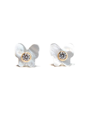 Mother Of Pearl Butterfly Earrings