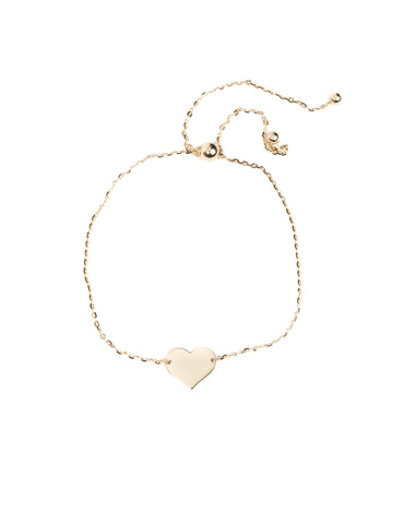 Heart Yellow Gold Bracelet