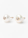 Classic Pearl With Cz Center Detail Earrings