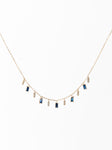 Sapphire Dancing Square Necklace