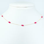 Ruby and chain necklace