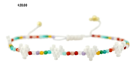 Rainbow Hearts Miyuki Bracelet