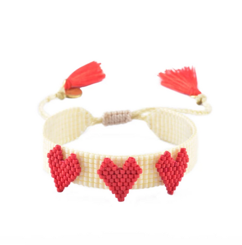 Miyuki Beads Big Red Hearts