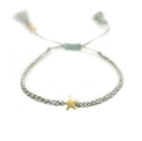 Silver Braided Star Bracelet