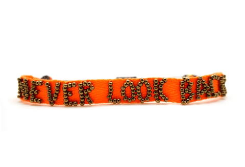 Never Look Back Miyuki Neon Orange Bracelet