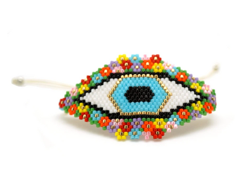 Evil Eye Flower Bracelet