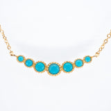 Yellow Gold and Turquoise Necklace