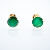 Emerald Round Baby Stud