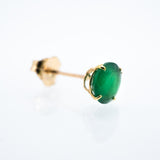 Emerald Round Baby Stud