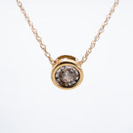 Mini Stud Bisel Pendant Necklace