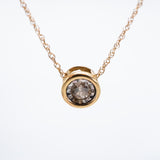 Mini Stud Bisel Pendant Necklace