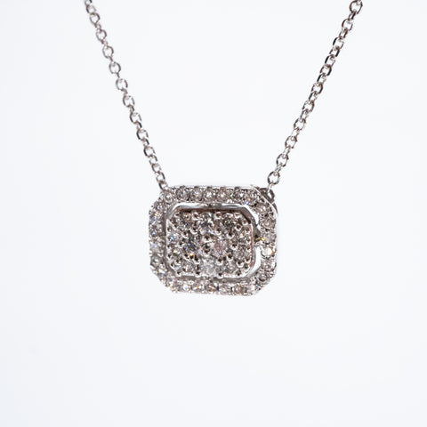 Rectangle Diamond Stunning Necklace