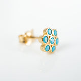 Flower turquoise earings