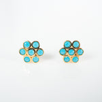 Flower turquoise earings