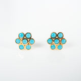 Flower turquoise earings