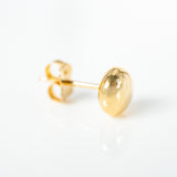 Yellow gold stud earings