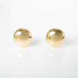 Yellow gold stud earings