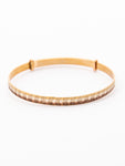 3 Tone Gold Adjustable Bangle