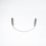 White gold diamond double  earcuff