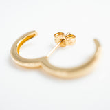 Double half hoop yellow gold