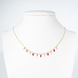 Ruby Diamond dancing Necklace