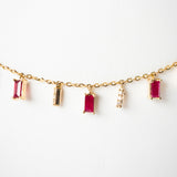 Ruby Diamond dancing Necklace