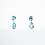 Blue Topazio drop Earrings