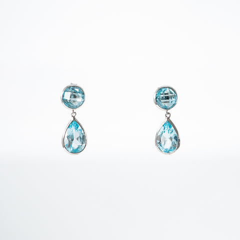 Blue Topazio drop Earrings