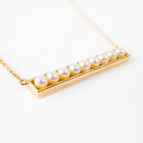 Modern pearl necklace and earring set