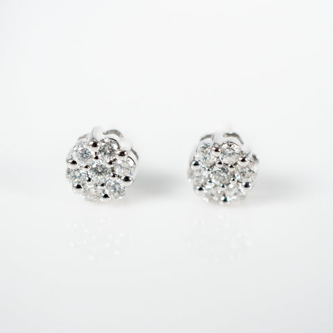 Flower stud Earrings 0.26