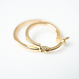 Yellow gold double hoop