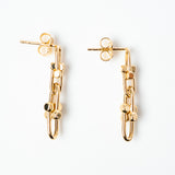 Oval link earrings