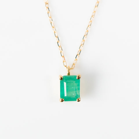 Emerald Cut necklace Yellow gold, 18k