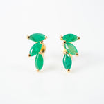 Marquis stone esmerald earrings