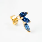 Marquis stone saphire earrings 18k