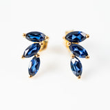 Marquis stone saphire earrings 18k