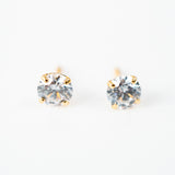 yellow gold cz 4mm yellow gold