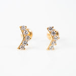 Boomerang 5cz earrings