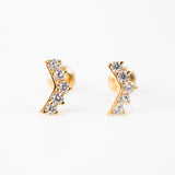 Boomerang 5cz earrings