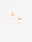 Classic Pearl And Gold Dot Earrings