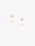 Mini Pearl And CZ Earrings